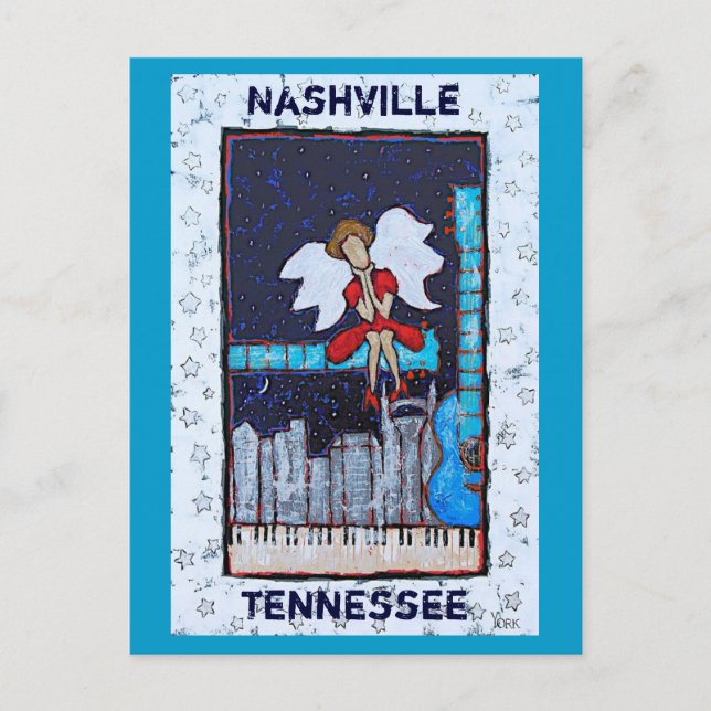 Honky Tonk Angel postcard (Nashville, TN) (Front)