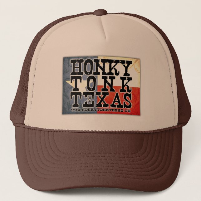 Honky Tonk Texas Flag Trucker Hat (Front)
