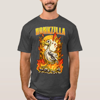 Honkzilla Goose Gifts Men Women Kids Retro Funny G T-Shirt