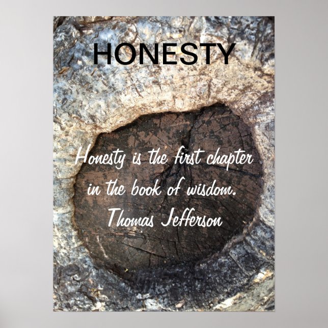 HONNÊTETÉ Citation Inspirante Poster de Jefferson (Devant)