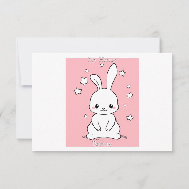Honney Bunny Thank You Card (Front)