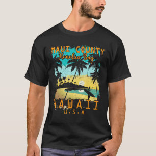 Honolua Bay Hawaii Beach Surfing Vintage Retro T-Shirt