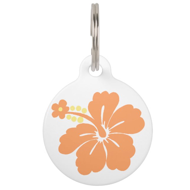 Honolua Hibiscus Hawaiian Pet Tag (Front)