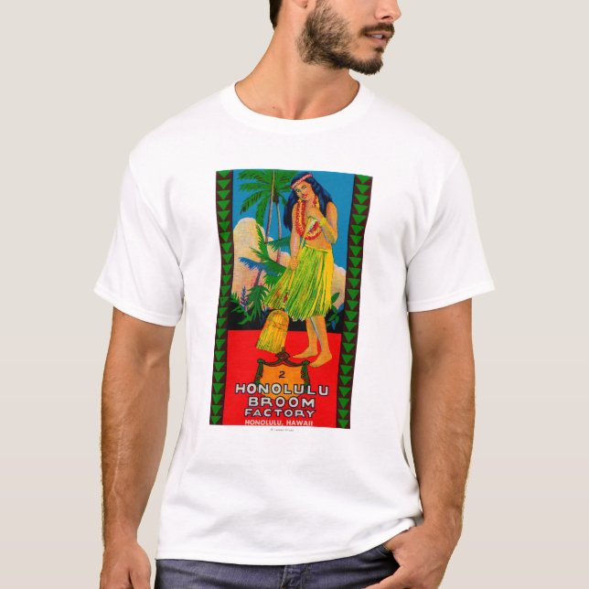 Honolulu Broom Handle LabelHonolulu, HI T-Shirt (Front)