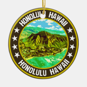 Honolulu ceramic ornament