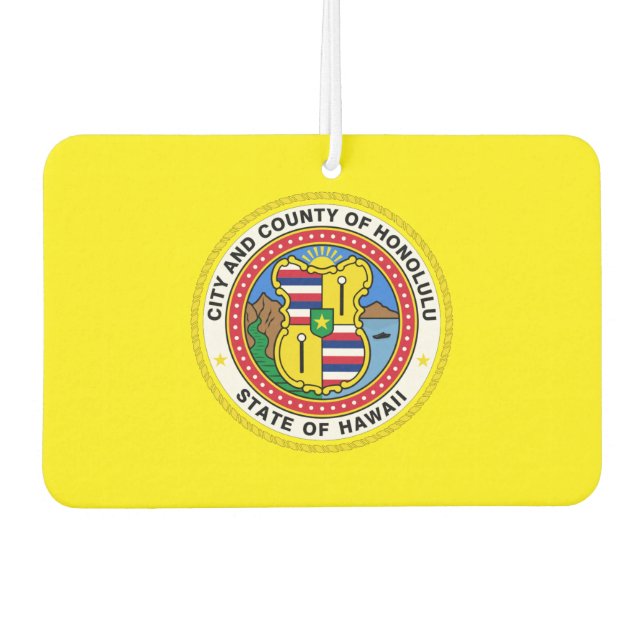Honolulu city flag air freshener (Front)