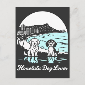 Honolulu City Hawaii Dog Lover Postcard