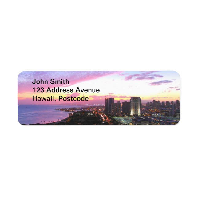 Honolulu cityscape Hawaii sunset (Front)