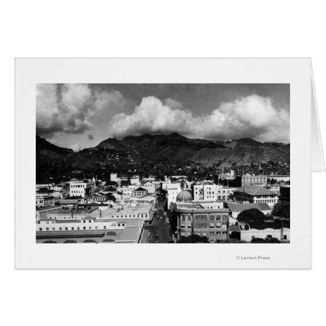 Honolulu, HA - Vue de la ville depuis la tour Aloh (Devant horizontal)
