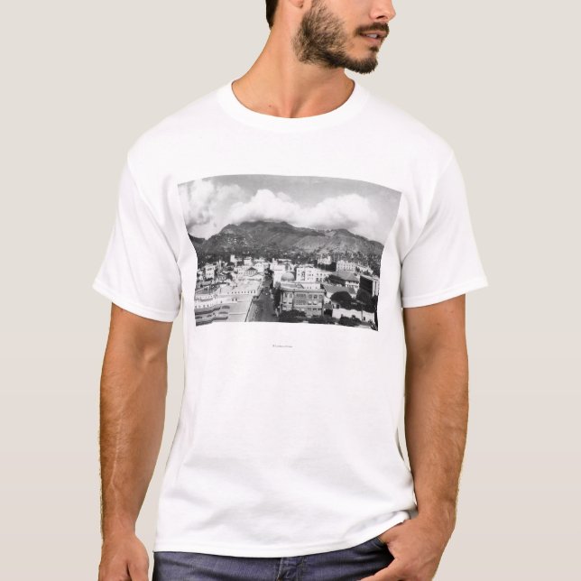 Honolulu, Hawaii City View from Aloha Tower T-Shirt (Front)