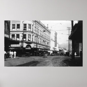 Honolulu, Hawaii City View of Fort Street Poster