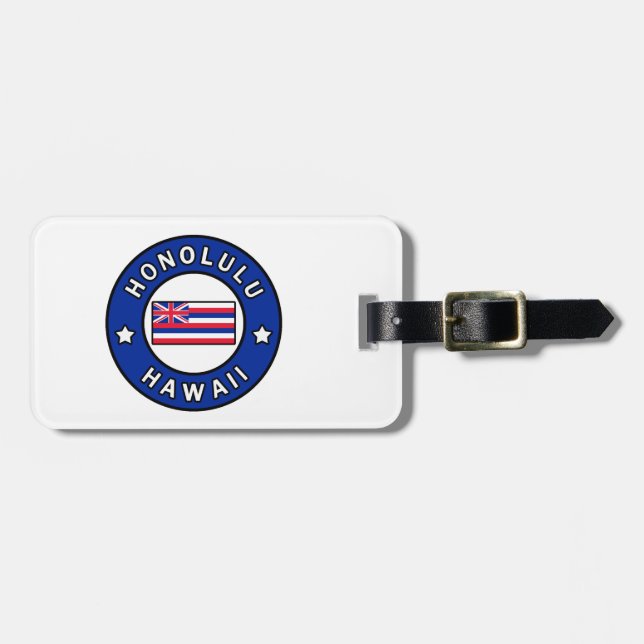Honolulu Hawaii Luggage Tag (Front Horizontal)