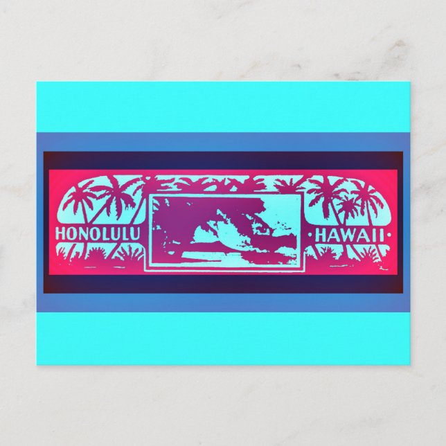HONOLULU HAWAII POSTCARD (Front)