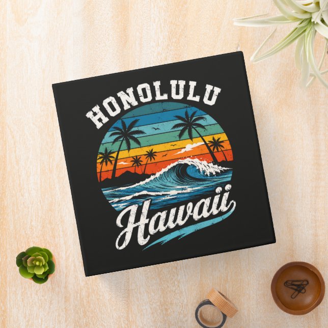 Honolulu Hawaii Surf Sunset Binder (In Situ)