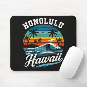 Honolulu Hawaii Surf Sunset Mouse Pad
