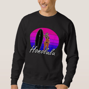 Honolulu Hawaii Surfer Surfing Clothing Mens Women Sweatshirt
