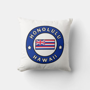 Honolulu Hawaii Throw Pillow