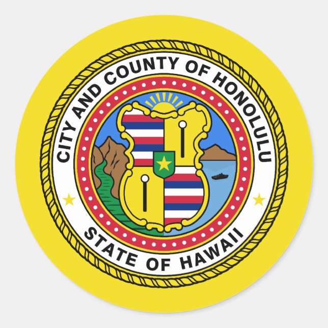Honolulu, Hawaii, United States Classic Round Sticker (Front)