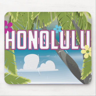 Honolulu, Hawaii,USA vintage travel poster. Mouse Pad