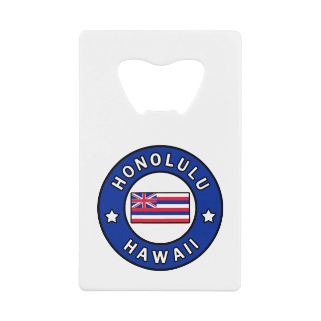 Honolulu Hawaii Wallet Bottle Opener (Front)