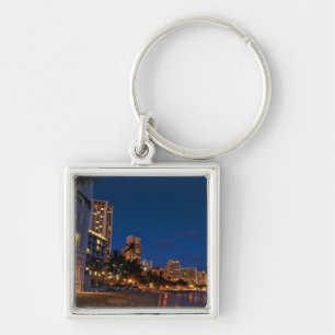 Honolulu, Oahu, Hawaii. Night exposure of Keychain