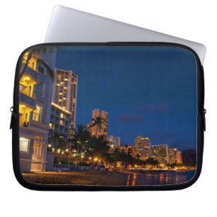 Honolulu, Oahu, Hawaii. Night exposure of Laptop Sleeve