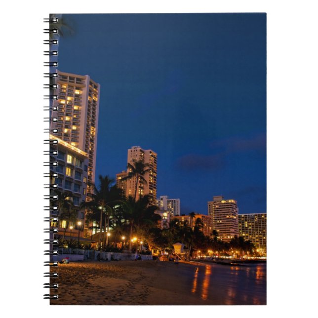 Honolulu, Oahu, Hawaii. Night exposure of Notebook (Front)