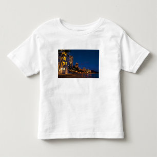 Honolulu, Oahu, Hawaii. Night exposure of Toddler T-shirt