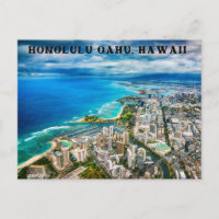 Honolulu-Oahu, Hawaii Postcard