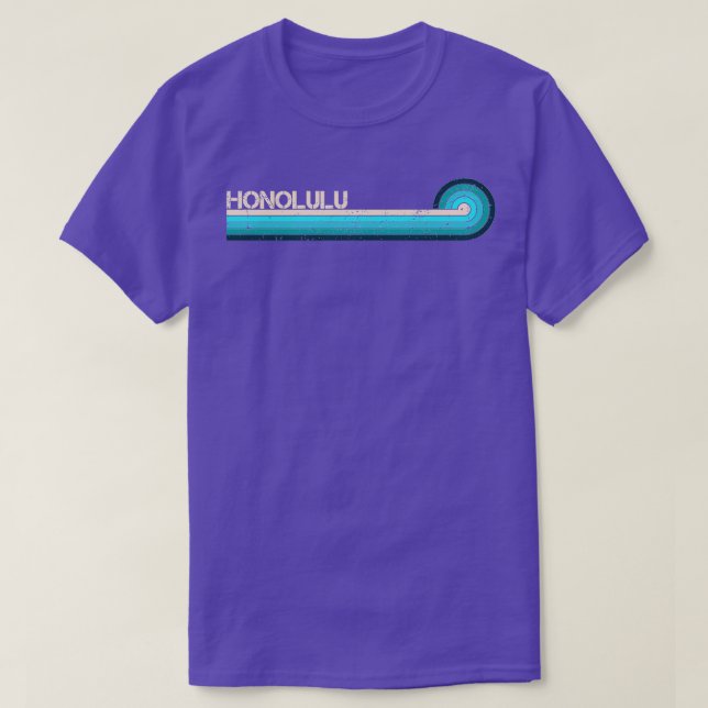 Honolulu Retro Stripes TShirt (Design Front)