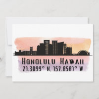 Honolulu Skyline Latitude and Longitude 