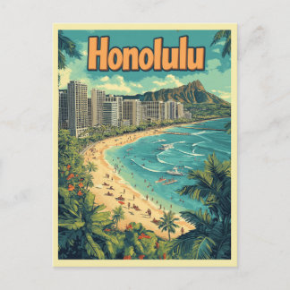 Honolulu - Urban Hawaii Beach Postcard