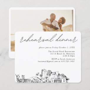Honolulu Wedding Elegant Rehearsal Dinner Enclosure Card