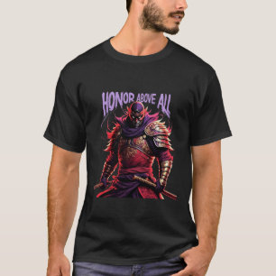 Honor Au-Dessus De Tous T-Shirt - Anime Samurai Gu