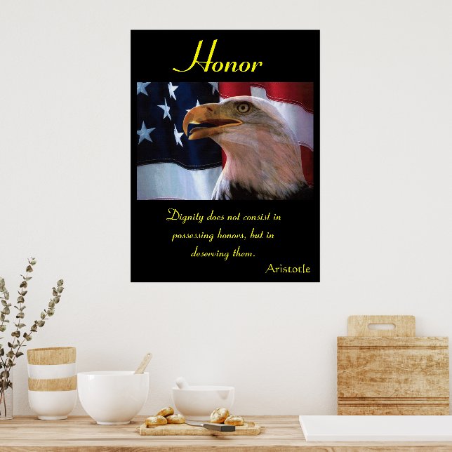 Honor Inspires With Eagle’s Fierce Gaze Poster (Kitchen)