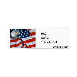 "HONOR OUR MILITARY" ADDRESS LABEL
