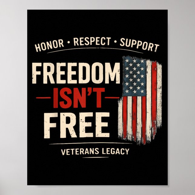 Honor respect support freedom isn't  poster (Front)