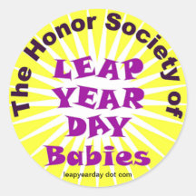 HONOR SOCIETY OF LEAP YEAR DAY BABIES LOGO