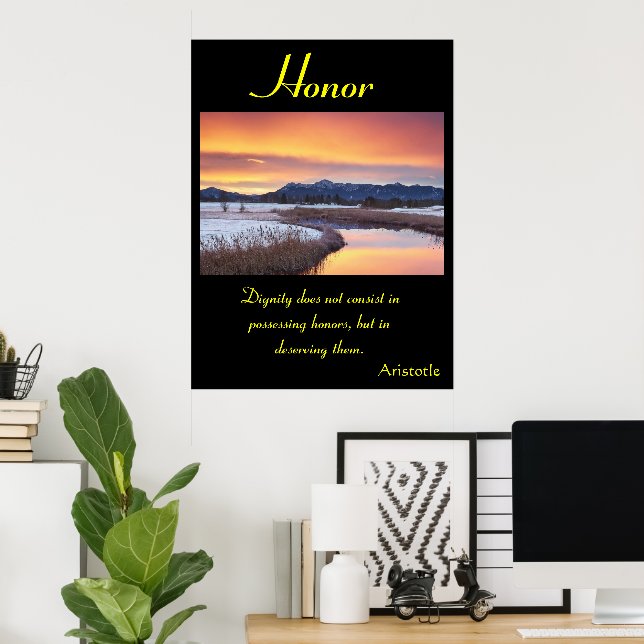 Honor Stands Tall in Valley Majesty Poster (Home Office)