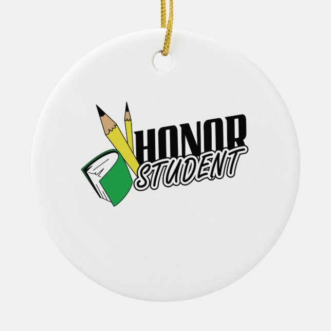 HONOR STUDENT CERAMIC ORNAMENT (Front)