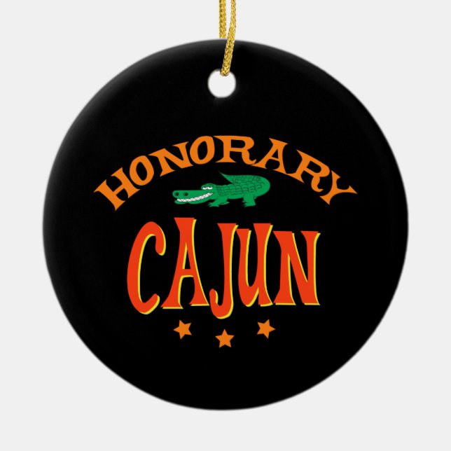 Honorary Cajun Ceramic Ornament (Front)