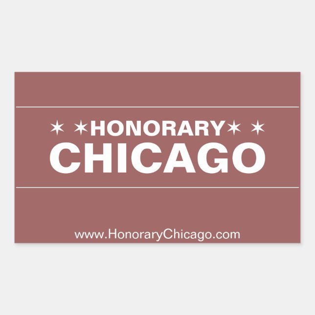 Honorary Chicago brown street sign sticker (Front)