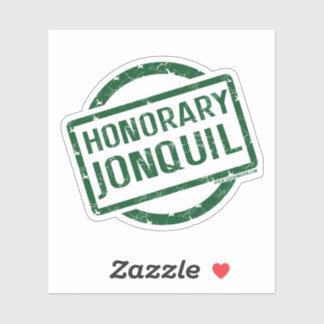 "Honorary Jonquil" sticker, green