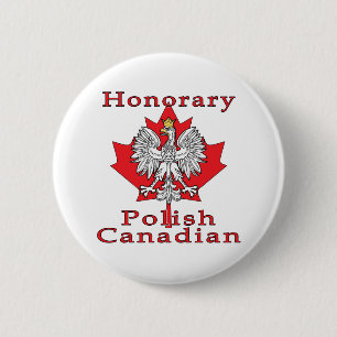 Honorary Polish Canadian 2 Inch Round Button