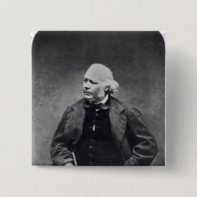 Honore Daumier  c.1864 2 Inch Square Button (Front)