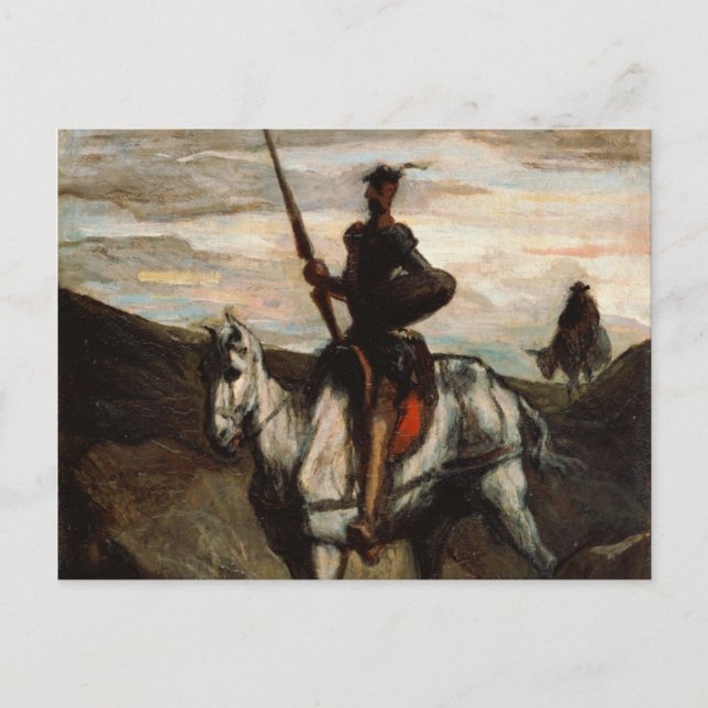 Honore Daumier - Don Quixote in the Mountains Postcard (Front)