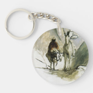 Honore Daumier- Don Quixote, Sancho Pansa Keychain