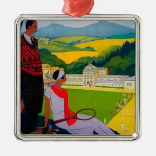 Honore Les Bains Vintage PosterEurope Metal Ornament