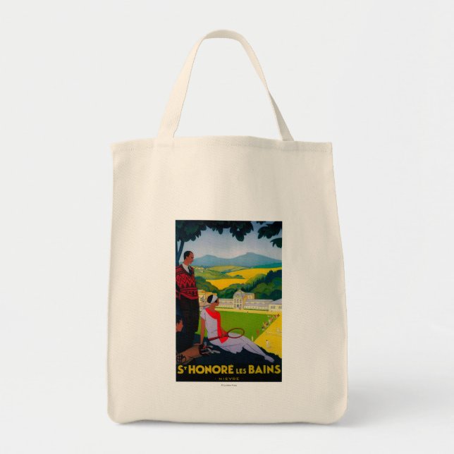 Honore Les Bains Vintage PosterEurope Tote Bag (Front)