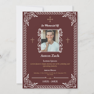 Honorer leur mémoire : Ornate Funeral Invitation